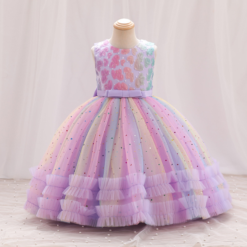 Elegant Cute Color Block Polyester Girls Dresses display picture 6