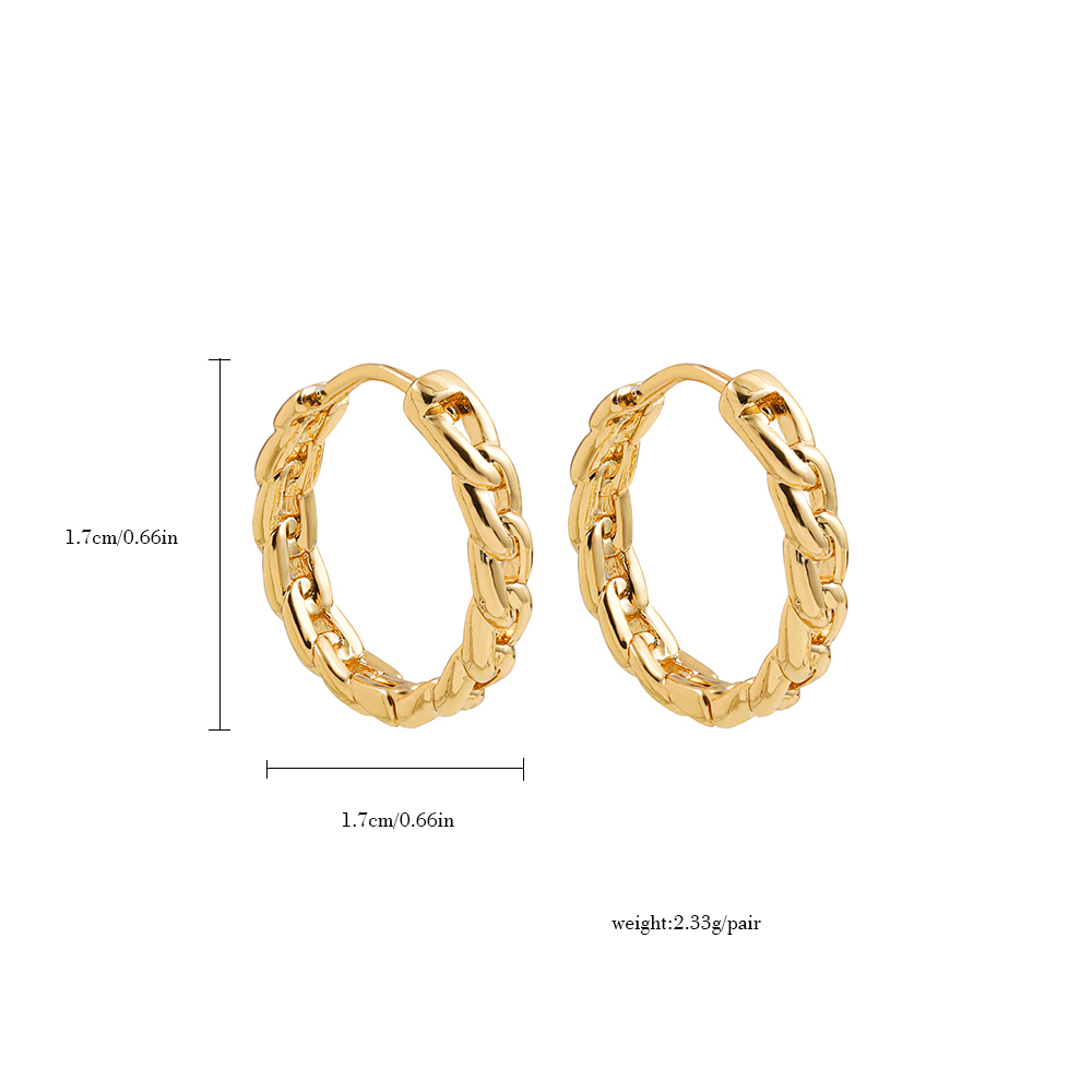 1 Pair Ig Style Simple Style Solid Color Plating Alloy Earrings display picture 7