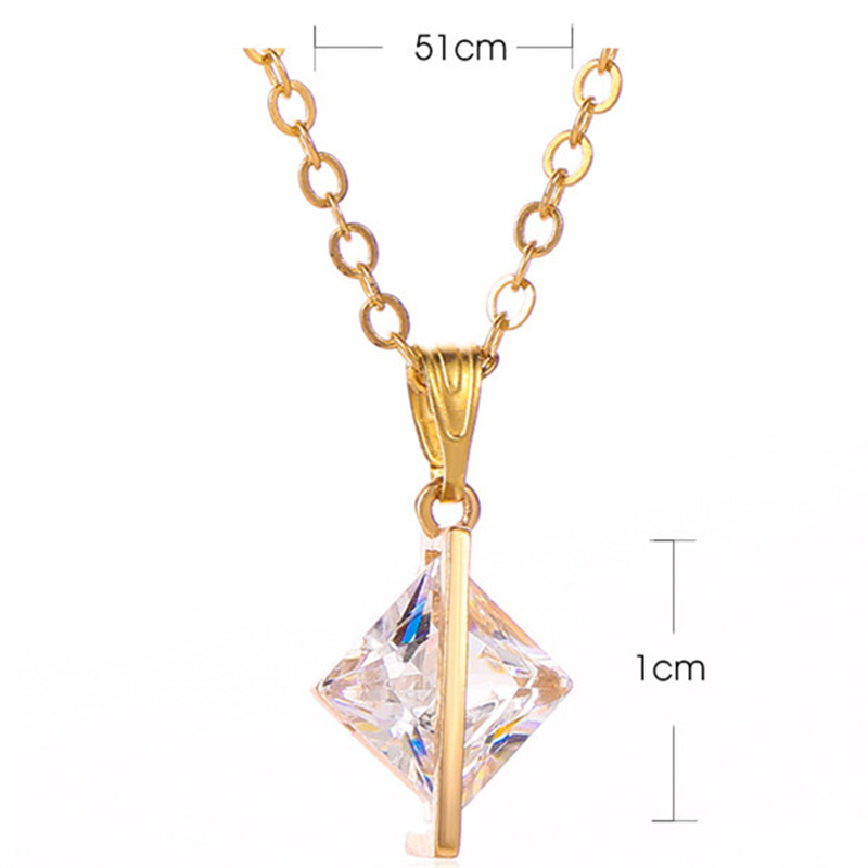 Romantic Shiny Heart Shape Rhombus Copper Plating Inlay Crystal Rhinestones Zircon 18k Gold Plated Gold Plated Silver Plated Pendant Necklace display picture 12