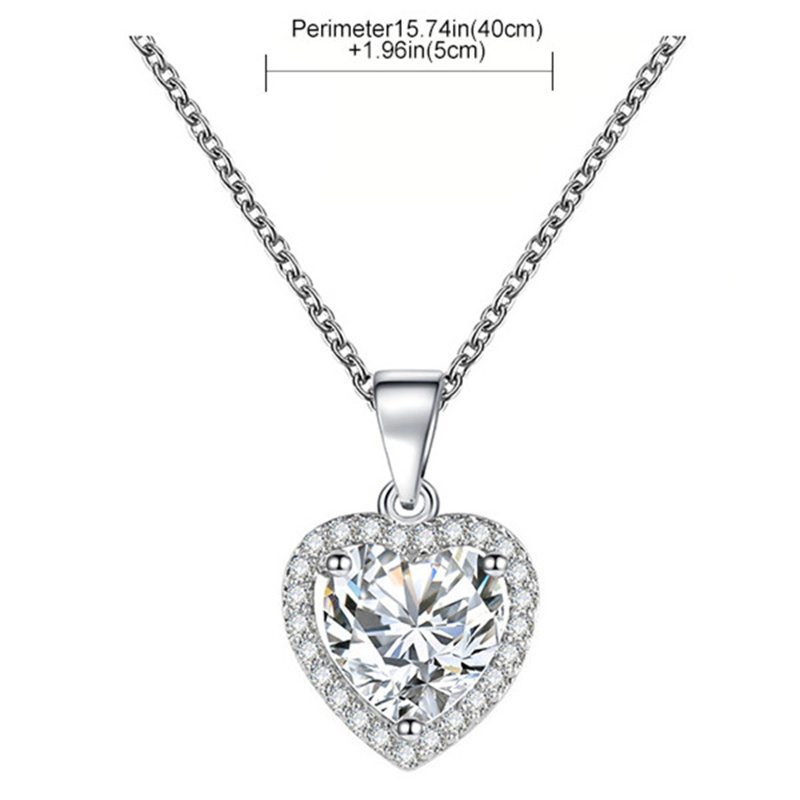 Romantique Brillant Forme De Cœur Rhombe Le Cuivre Placage Incruster Cristal Strass Zircon Plaqué Or 18k Plaqué Or Plaqué Argent Pendentif display picture 19