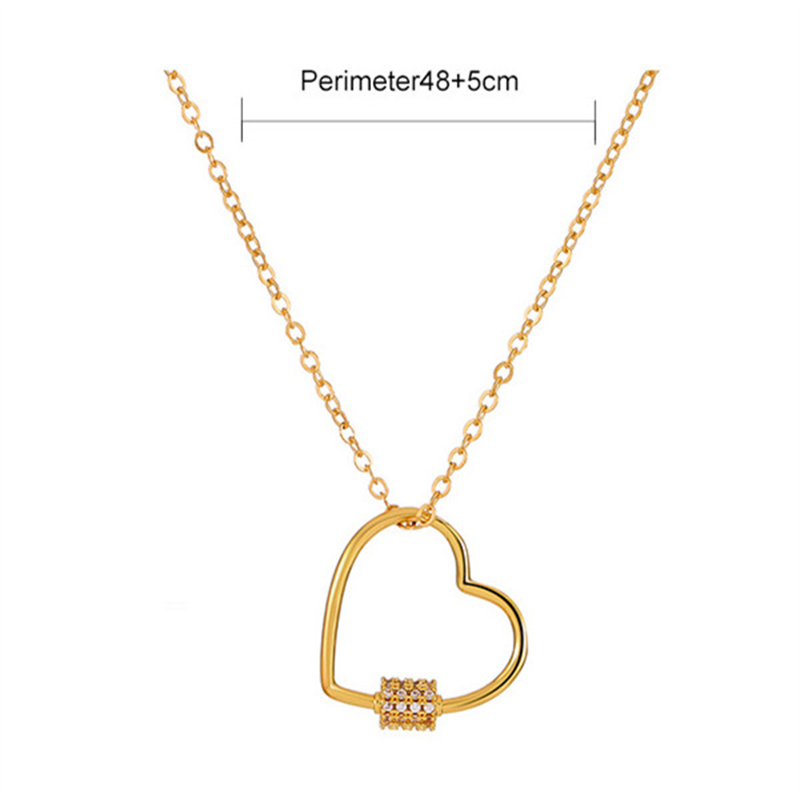 Romantic Shiny Heart Shape Rhombus Copper Plating Inlay Crystal Rhinestones Zircon 18k Gold Plated Gold Plated Silver Plated Pendant Necklace display picture 20