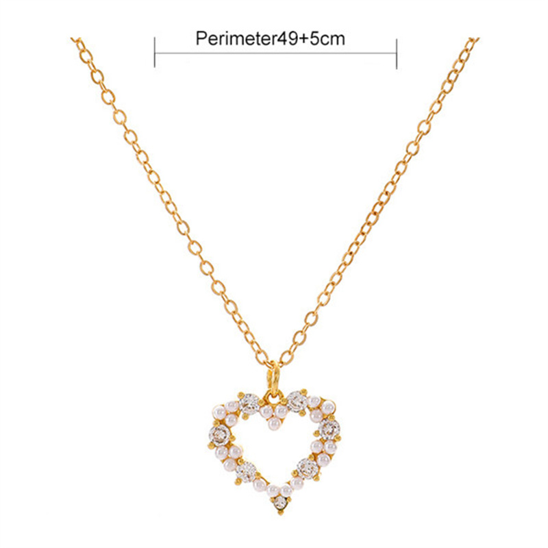 Romantic Shiny Heart Shape Rhombus Copper Plating Inlay Crystal Rhinestones Zircon 18k Gold Plated Gold Plated Silver Plated Pendant Necklace display picture 22