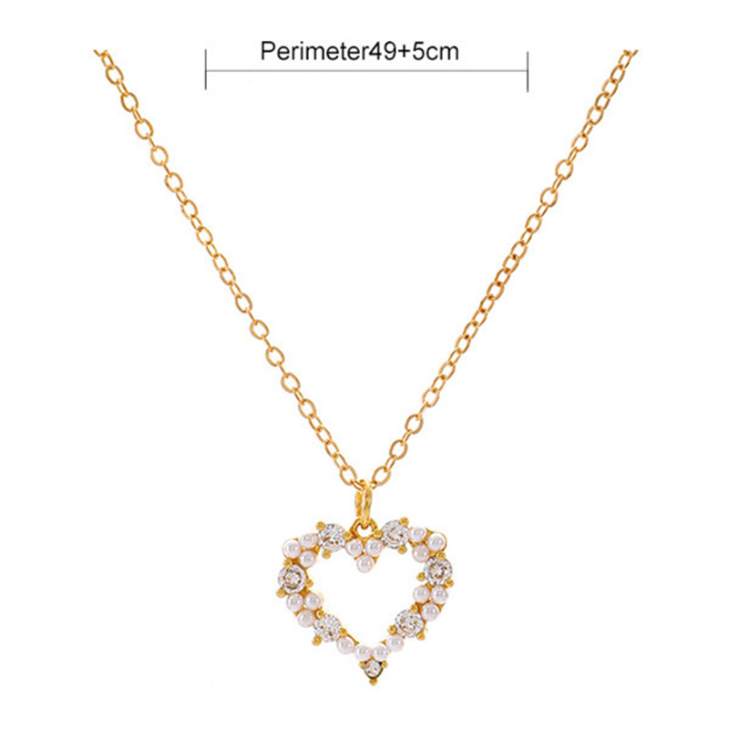 Romantique Brillant Forme De Cœur Rhombe Le Cuivre Placage Incruster Cristal Strass Zircon Plaqué Or 18k Plaqué Or Plaqué Argent Pendentif display picture 22