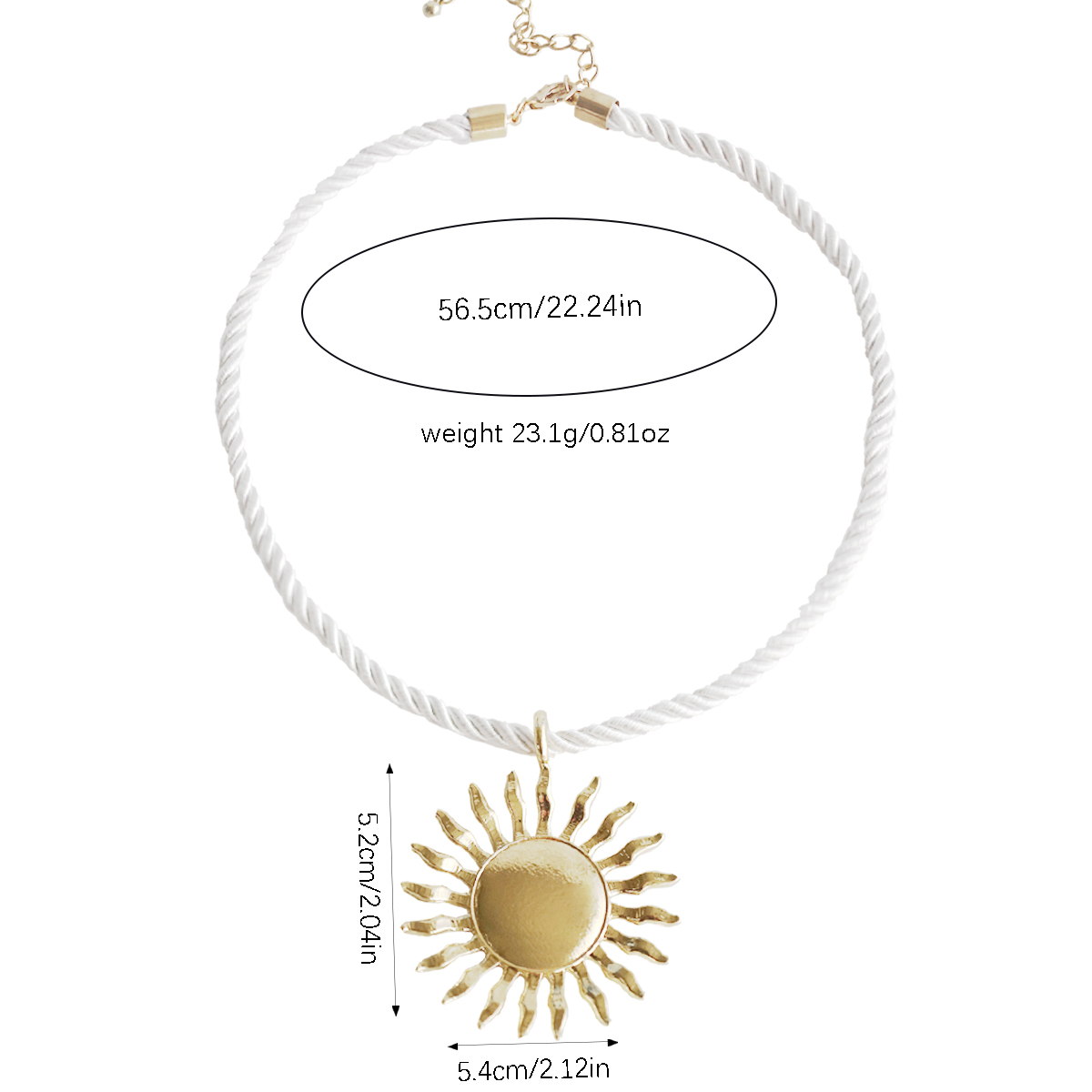 Casual Simple Style Sun Flower Alloy Women's Pendant Necklace Long Necklace display picture 7