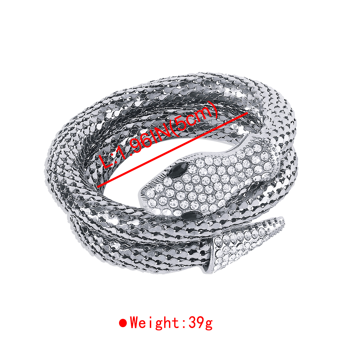 Bijoux En Gros Hip Hop Punk Style Cool Serpent Alliage Strass Couches Placage Incruster Bracelet display picture 9