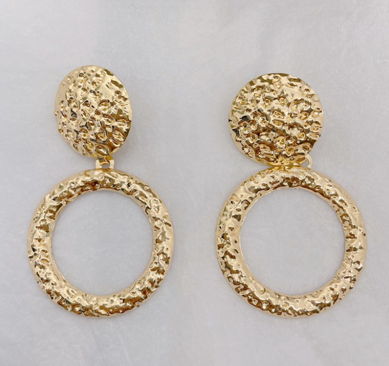 1 Pair Basic Circle Plating Alloy Drop Earrings display picture 1
