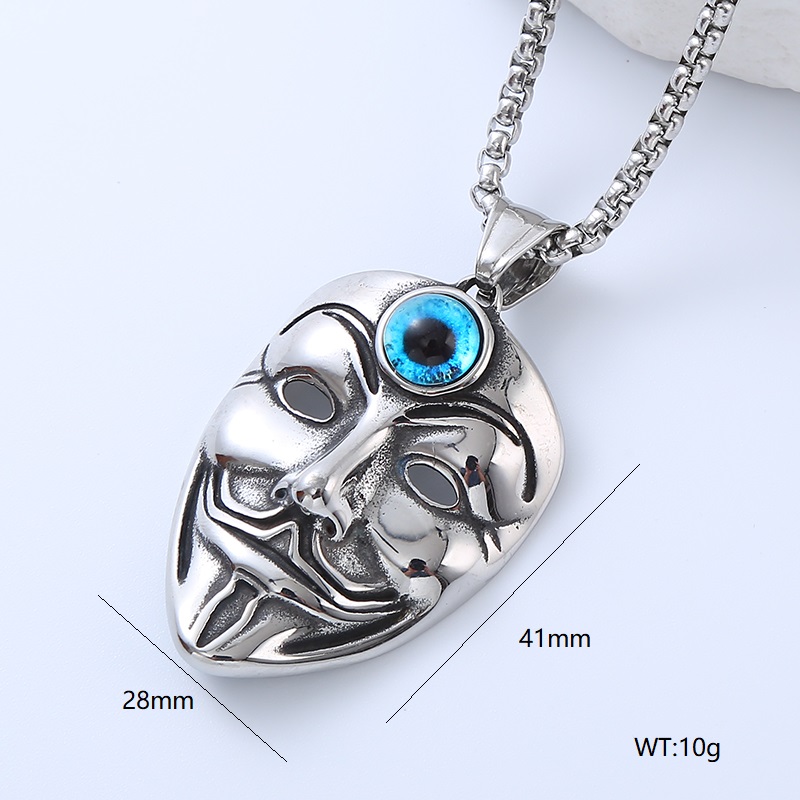 Punk Cool Style Heart Shape Notes Skull 304 Stainless Steel Polishing Men'S display picture 8