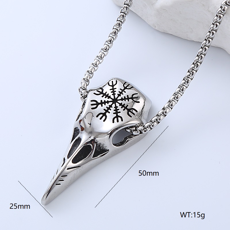Punk Cool Style Heart Shape Notes Skull 304 Stainless Steel Polishing Men'S display picture 9