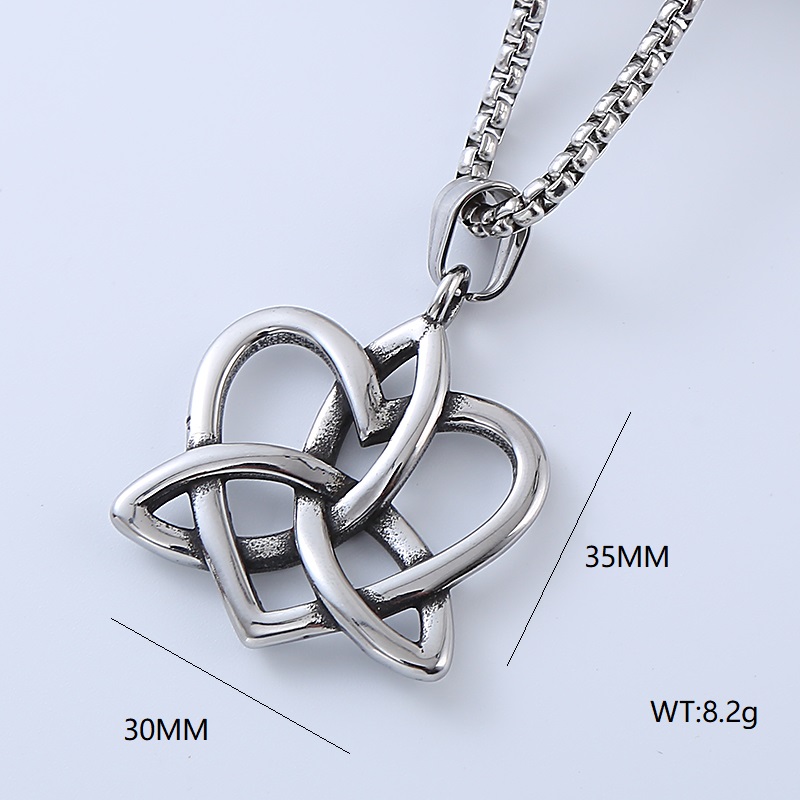 Punk Cool Style Heart Shape Notes Skull 304 Stainless Steel Polishing Men'S display picture 7