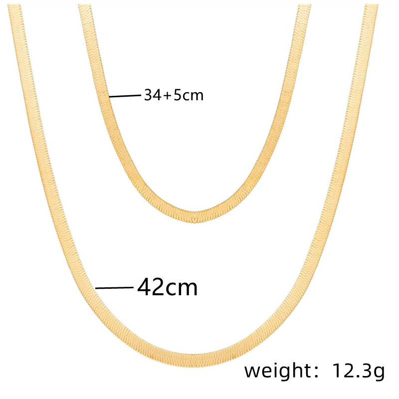 Iron Copper Retro Plating Solid Color Layered Necklaces display picture 8
