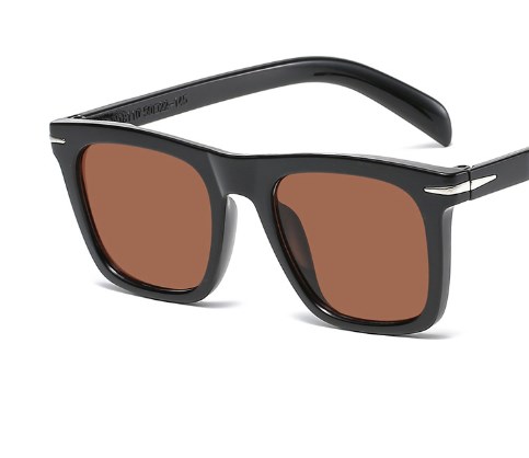 Fashion Sunglasses Simple Square Frame Solid Color Men's Sunglasses display picture 4