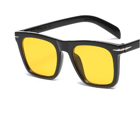Fashion Sunglasses Simple Square Frame Solid Color Men's Sunglasses display picture 6
