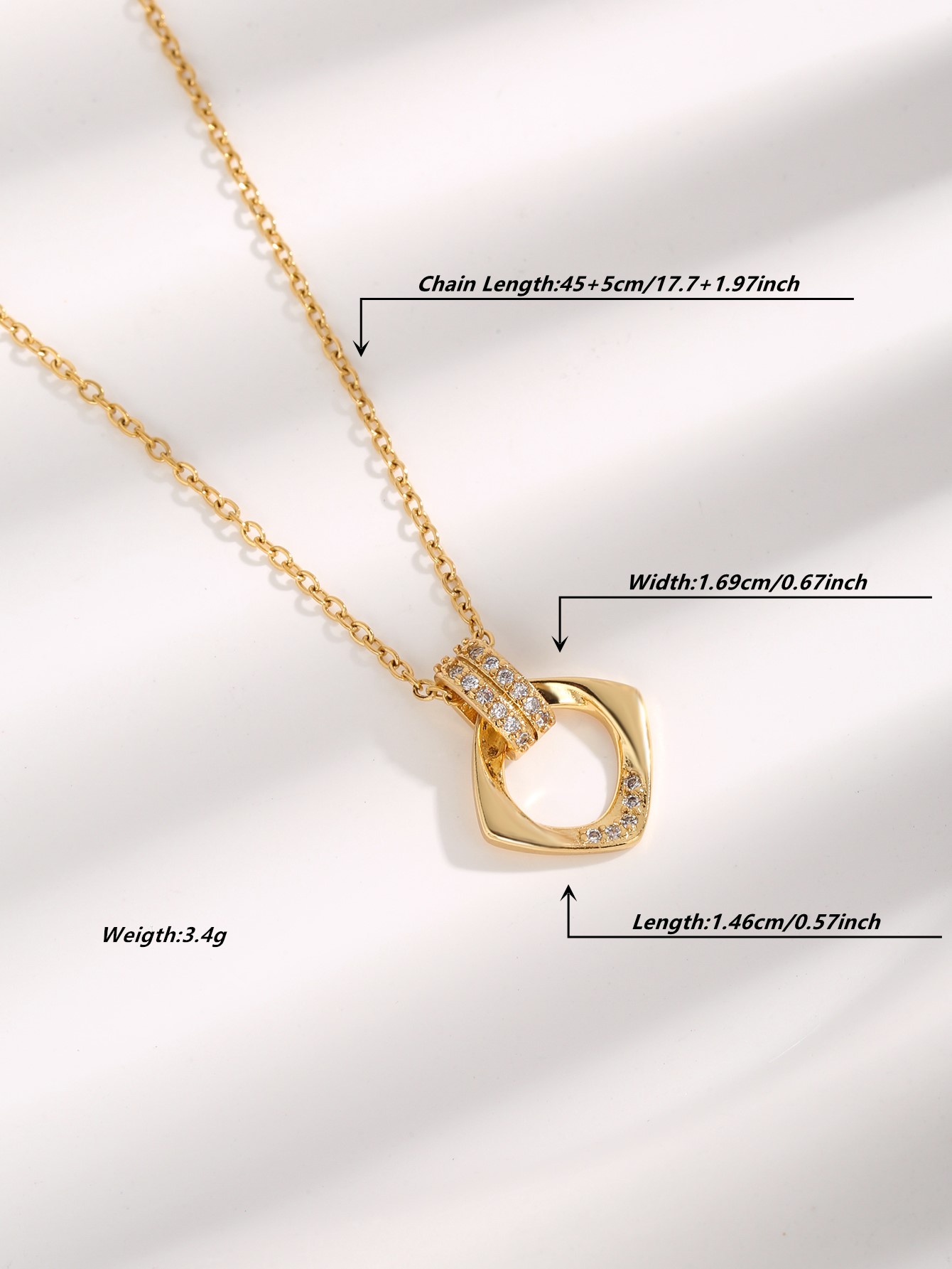 Simple Style Heart Shape Fish Tail Titanium Steel Plating Inlay Zircon Gold Plated Necklace display picture 7