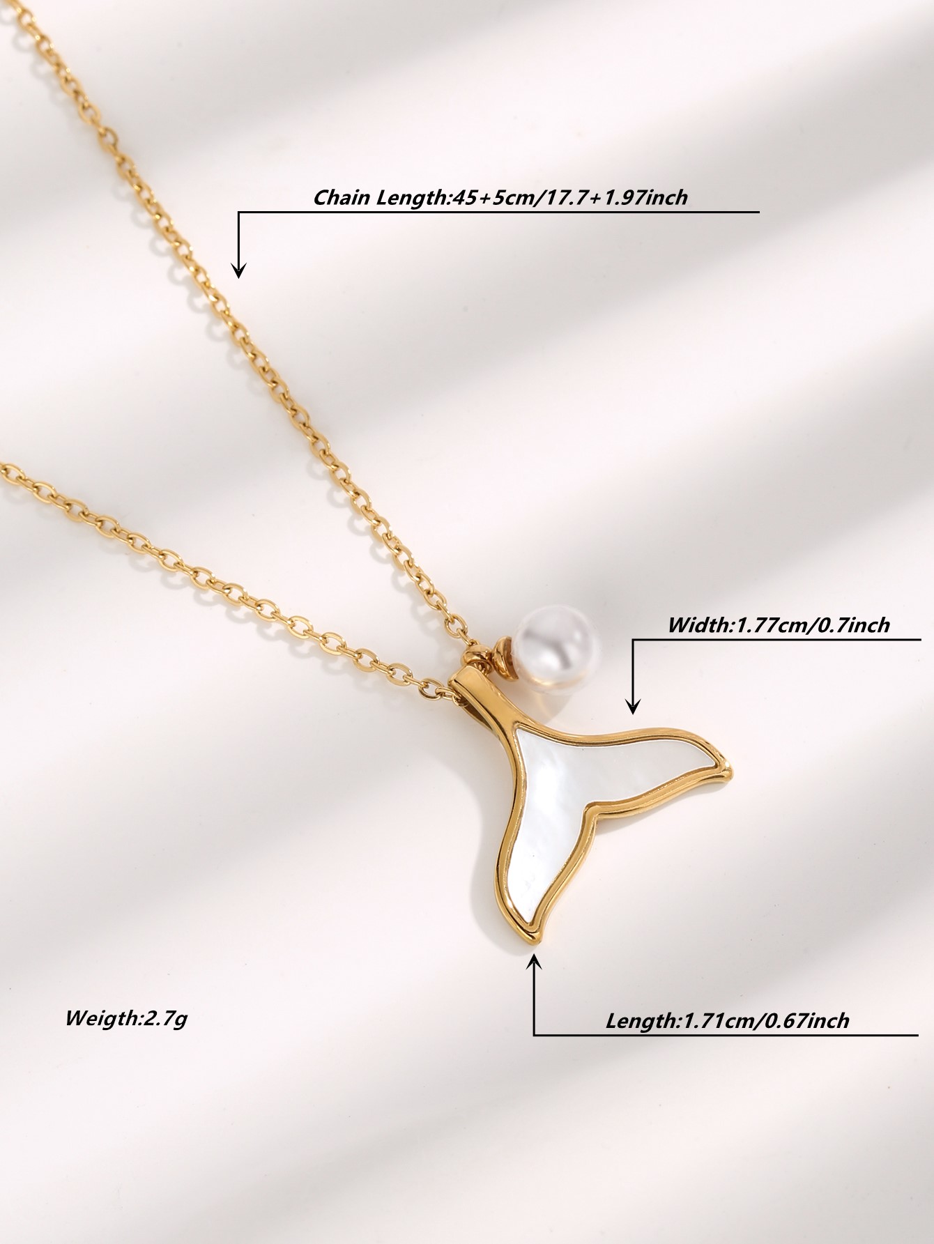 Simple Style Heart Shape Fish Tail Titanium Steel Plating Inlay Zircon Gold Plated Necklace display picture 3