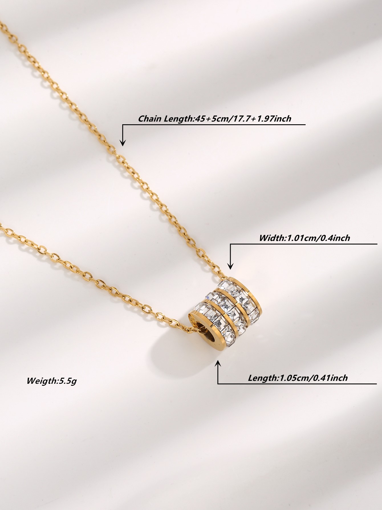 Simple Style Heart Shape Fish Tail Titanium Steel Plating Inlay Zircon Gold Plated Necklace display picture 1