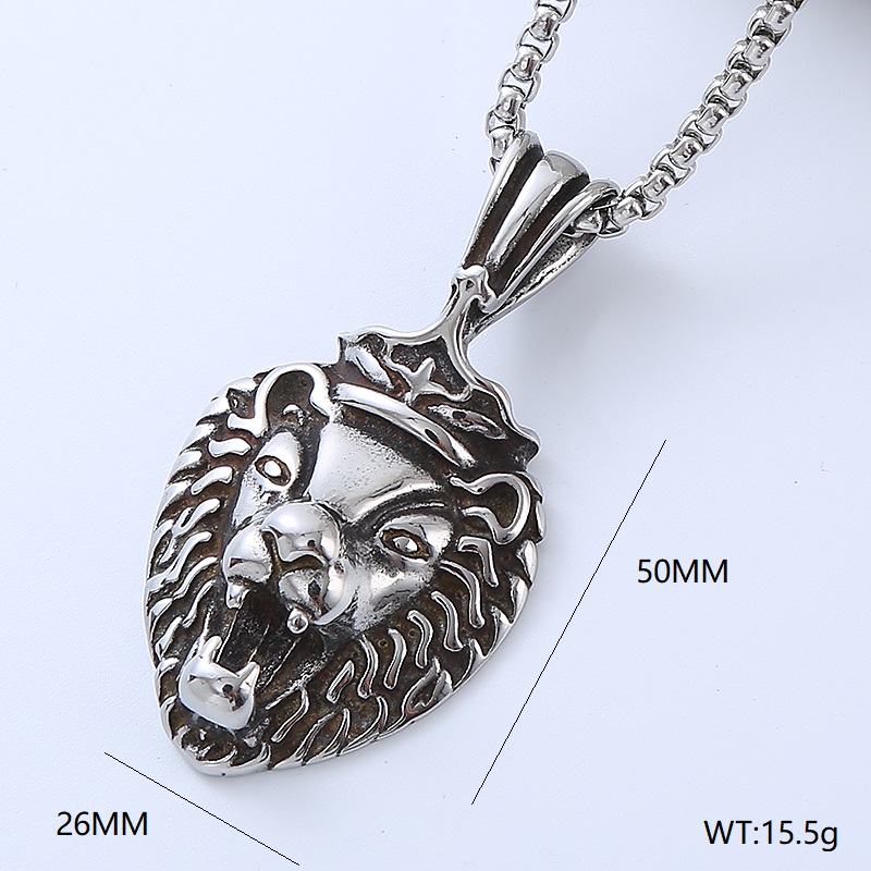 Simple Style Cool Style Snake Horse Dragon 304 Stainless Steel No Inlaid Men'S Pendant Necklace display picture 6