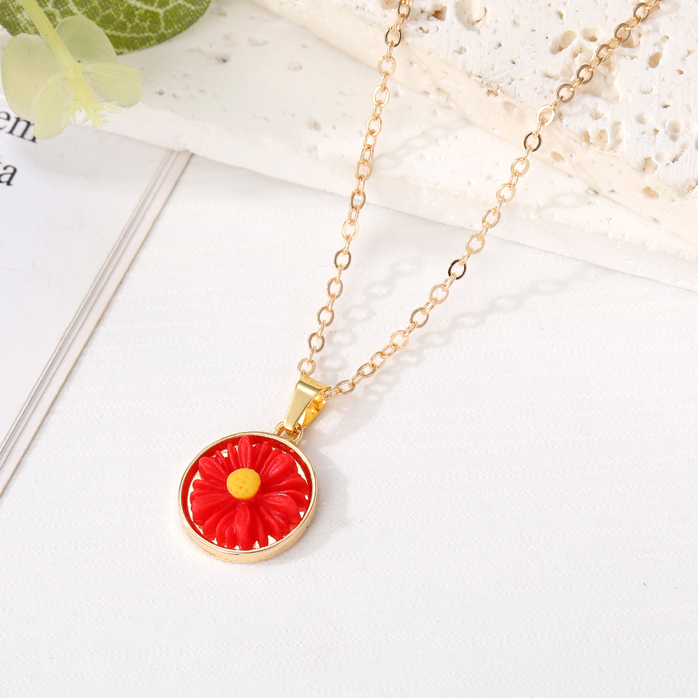 Vacation Flower Alloy Wholesale Pendant Necklace display picture 2