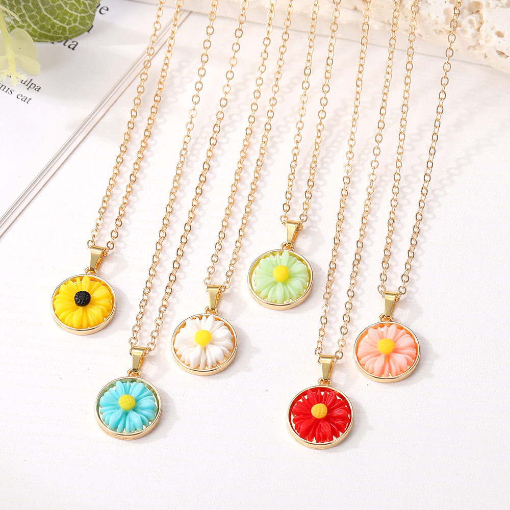 Vacation Flower Alloy Wholesale Pendant Necklace display picture 7