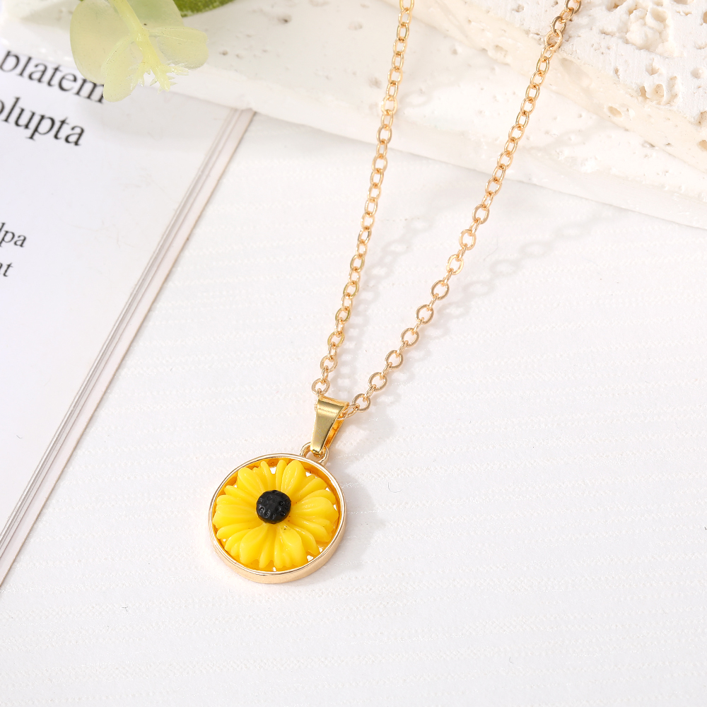 Vacation Flower Alloy Wholesale Pendant Necklace display picture 1