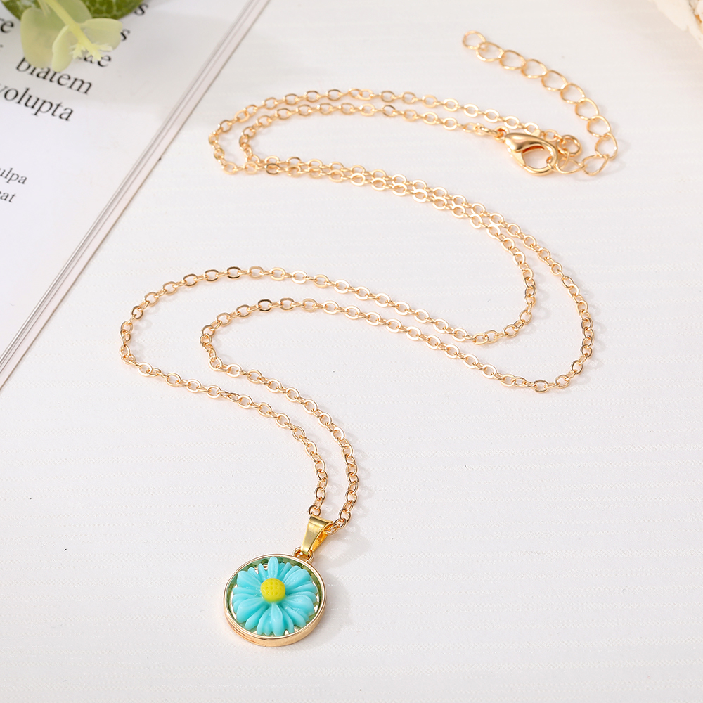 Vacation Flower Alloy Wholesale Pendant Necklace display picture 9