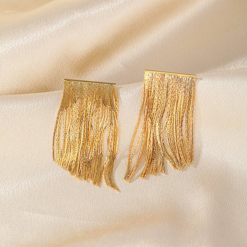 1 Pair Elegant Romantic Artistic Tassel Plating Imitation Pearl Copper 18k Gold Plated Drop Earrings display picture 4