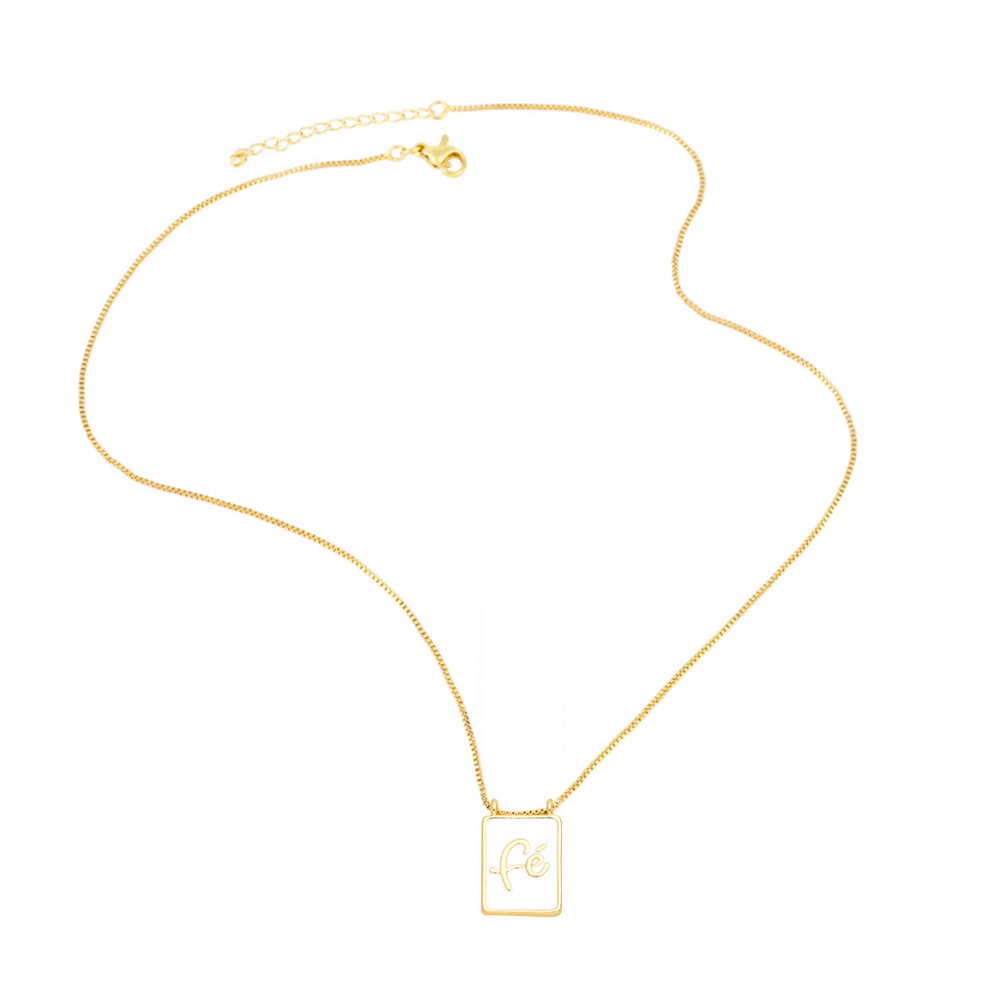 Casual Simple Style Human Heart Shape Rectangle Stainless Steel Copper Enamel Plating 18k Gold Plated Pendant Necklace Long Necklace display picture 7