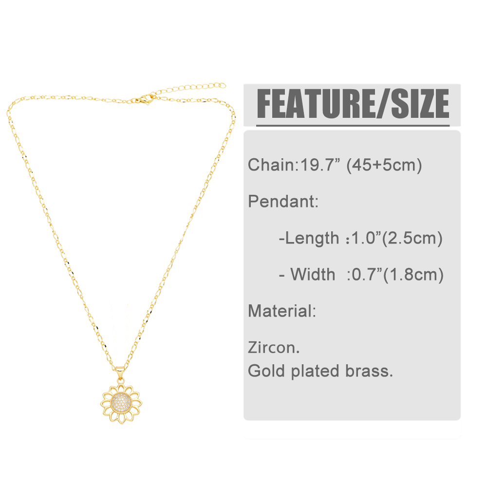 Casual Simple Style Devil's Eye Heart Shape Flower Stainless Steel Copper Plating Hollow Out Inlay Pearl Zircon 18k Gold Plated Pendant Necklace Long Necklace display picture 1