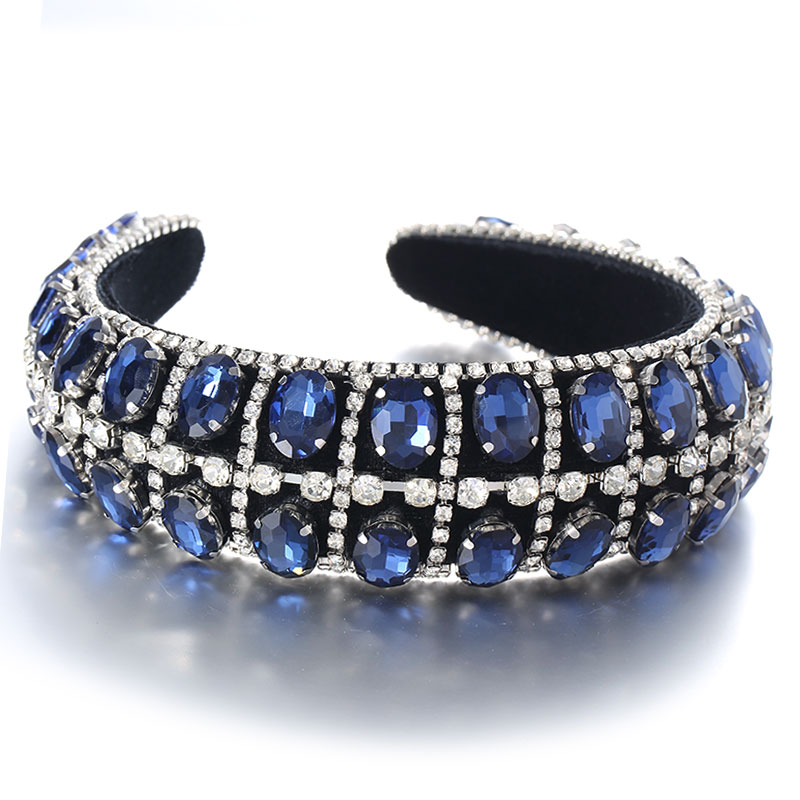 Baroque Style Oval Rhinestone Flannel Hair Band display picture 8