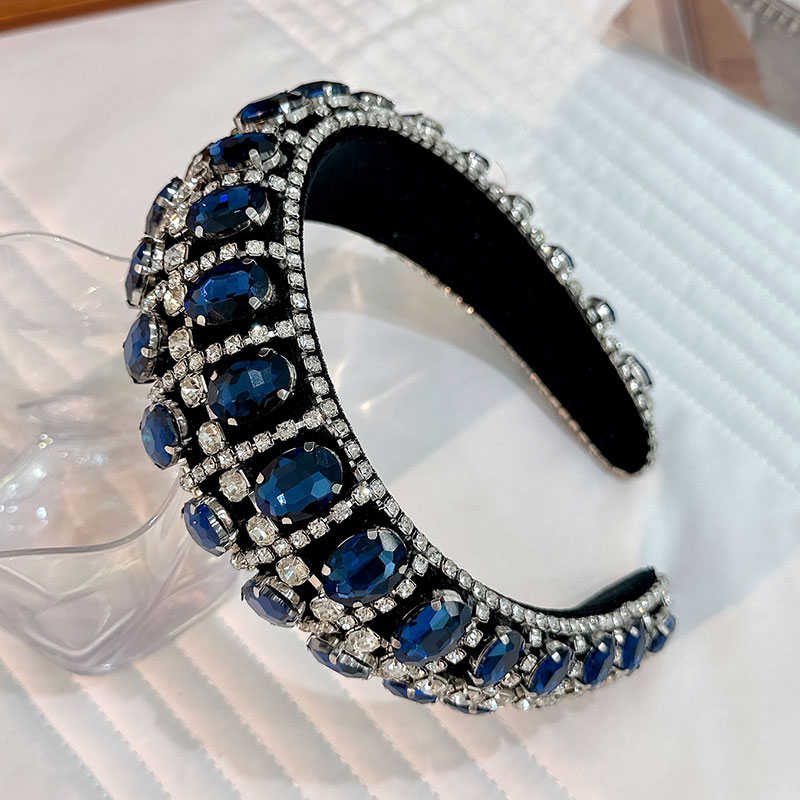 Baroque Style Oval Rhinestone Flannel Hair Band display picture 10