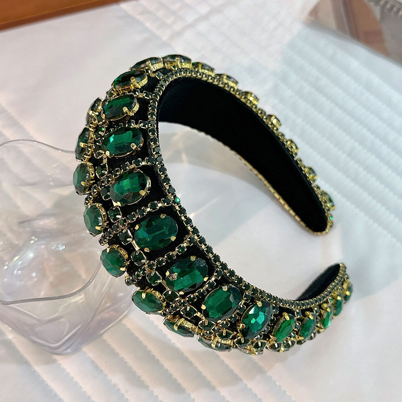 Baroque Style Oval Rhinestone Flannel Hair Band display picture 13