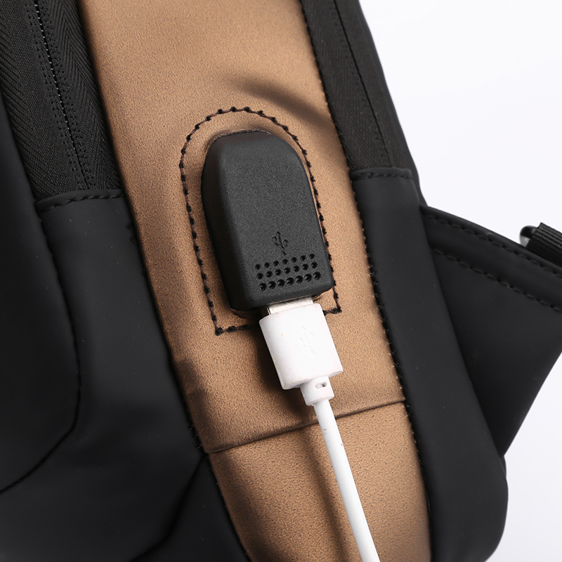 Men's Color Block Solid Color Nylon Sewing Thread Zipper Crossbody Bag display picture 14