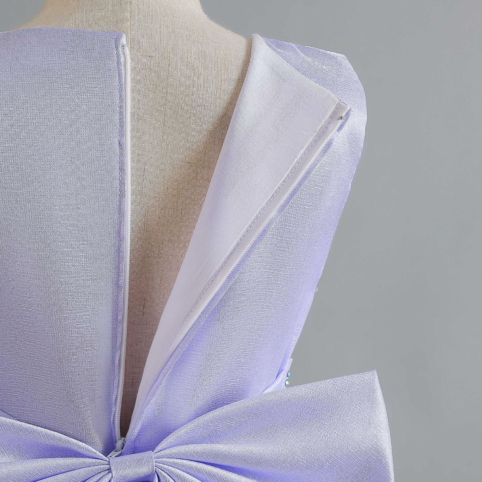 Elegant Princess Solid Color Sequins Bow Back Polyester Girls Dresses display picture 12