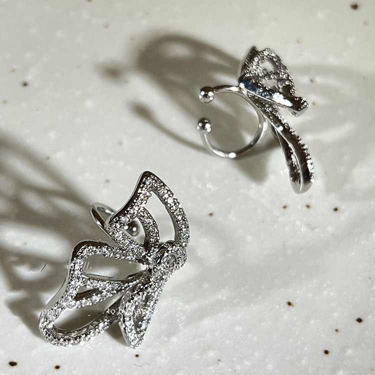 1 Par Estilo De Hadas Estilo Coreano Mariposa Embutido Aleación Diamantes De Imitación Puños De Oreja display picture 1
