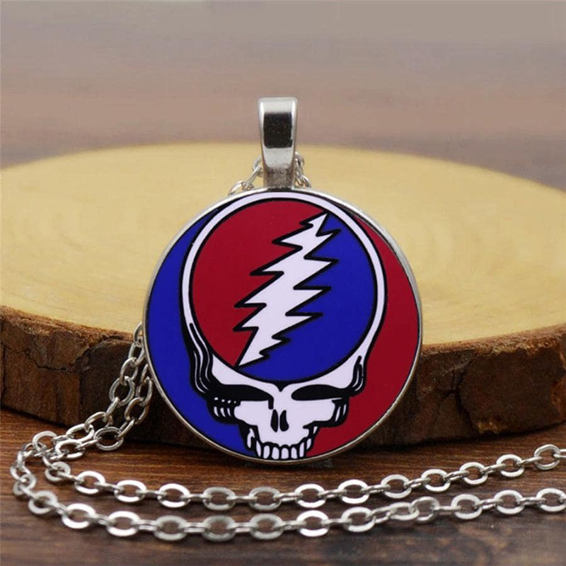 Japanese Style Skull Alloy Inlay Glass Unisex Pendant Necklace display picture 4
