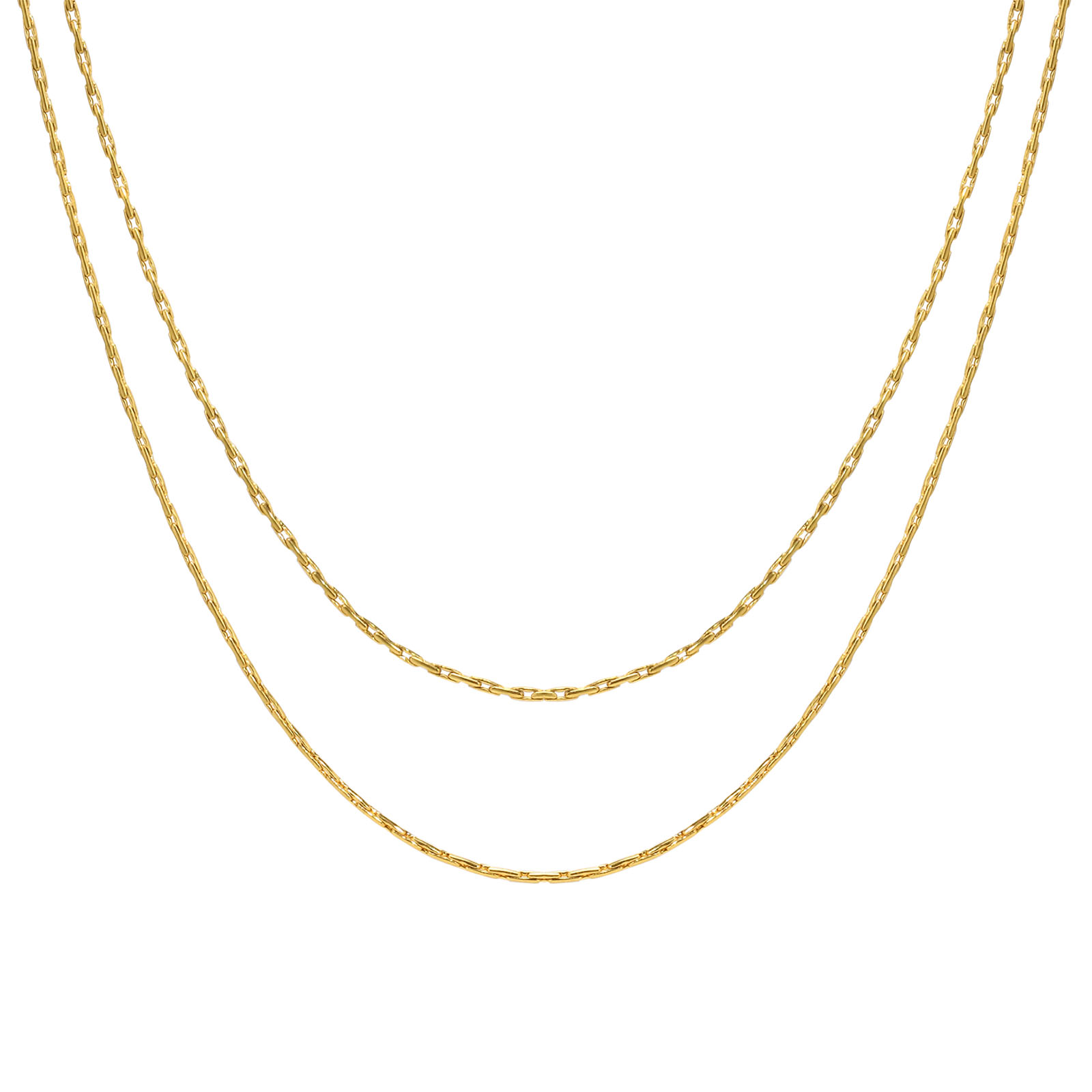 304 Stainless Steel IG Style Simple Style Layered Solid Color Layered Necklaces display picture 2
