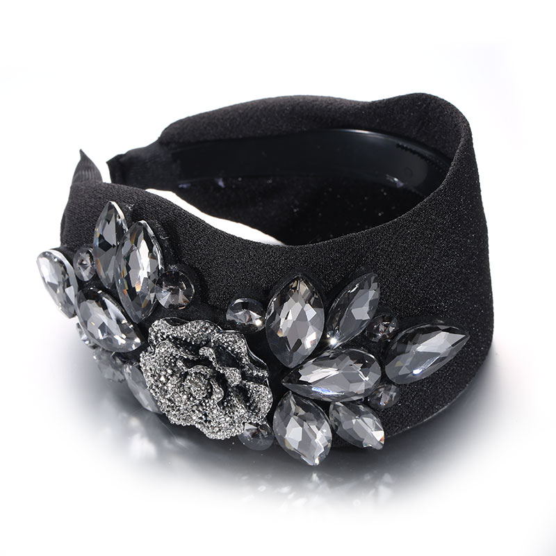 Baroque Style Water Droplets Flower Alloy Rhinestone Hair Band display picture 5