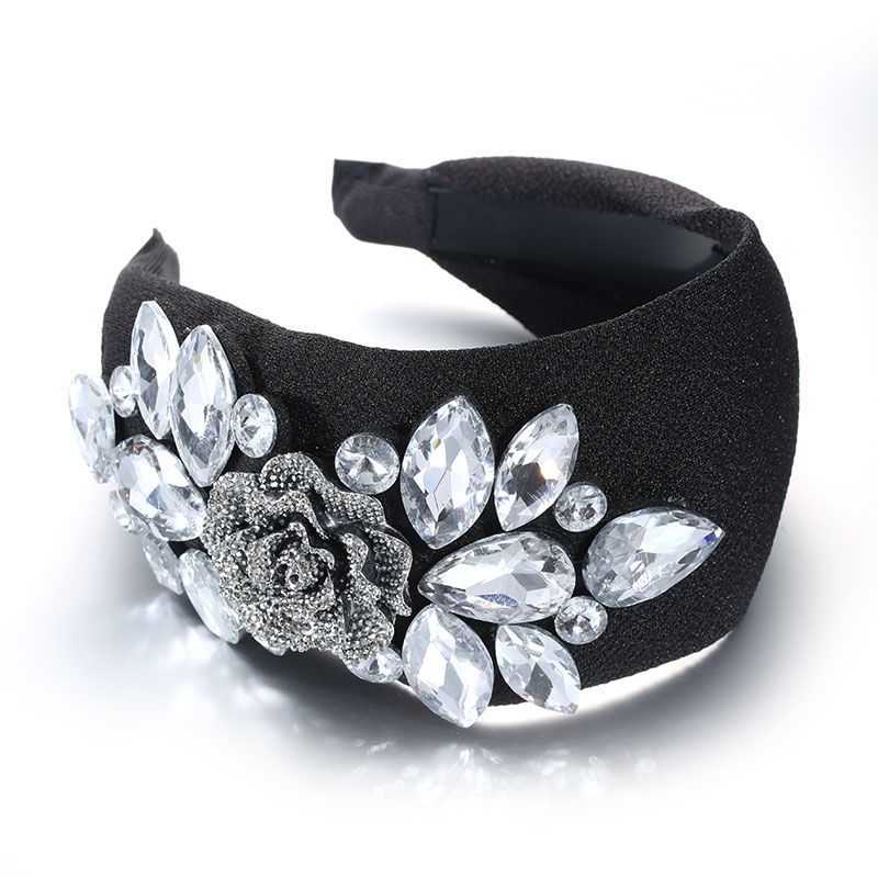Baroque Style Water Droplets Flower Alloy Rhinestone Hair Band display picture 6