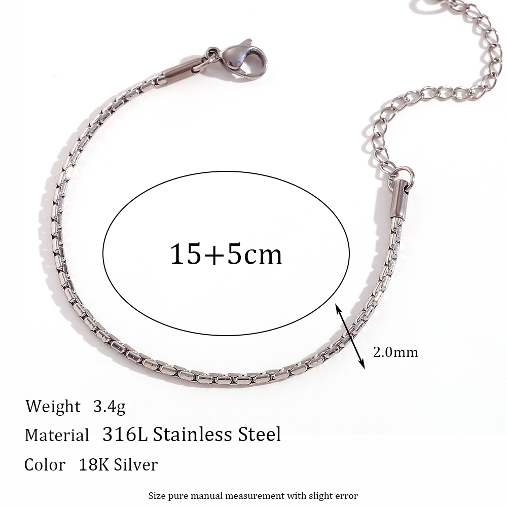 Simple Style Classic Style Oval Stainless Steel Bracelets display picture 2