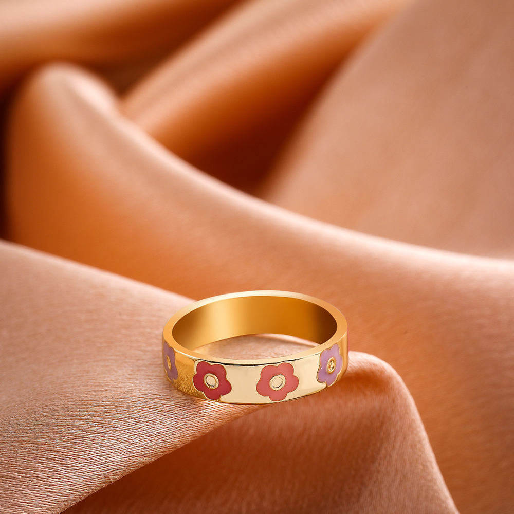 Elegant Heart Shape Alloy Printing Women's Rings display picture 7