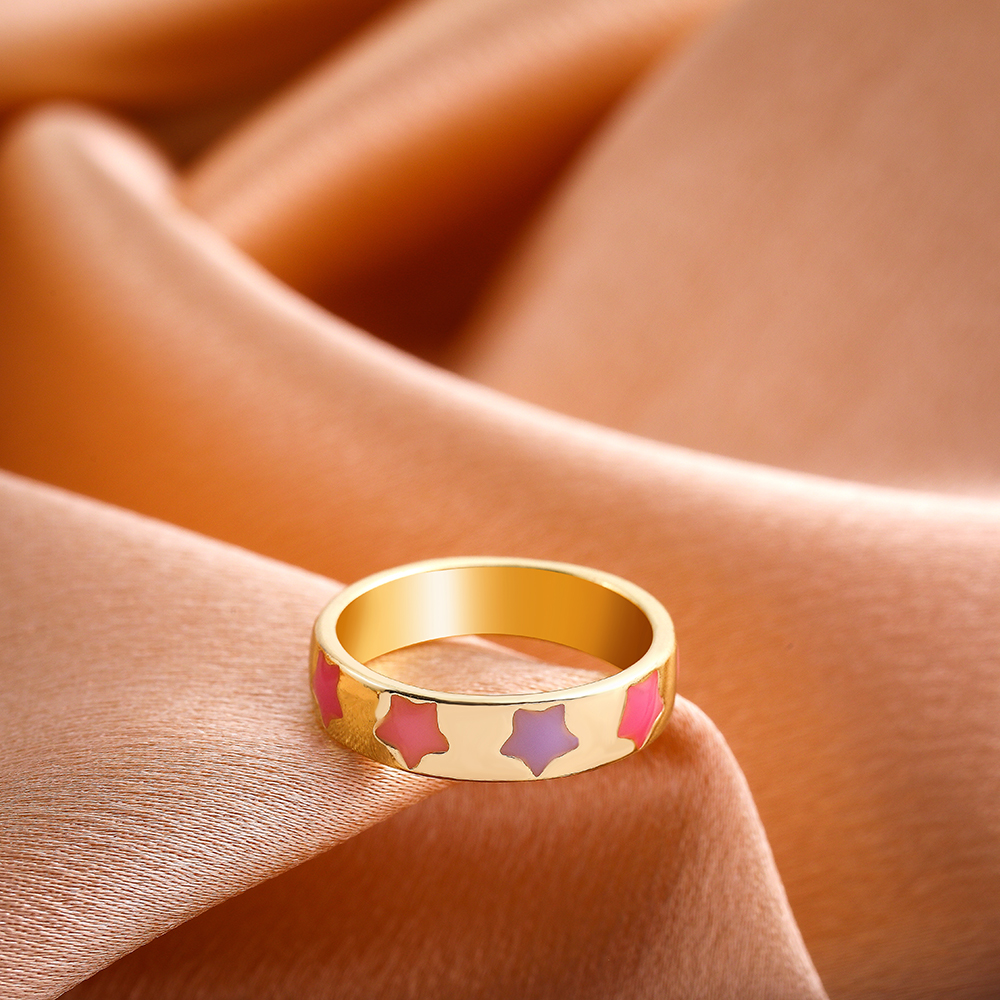 Elegant Heart Shape Alloy Printing Women's Rings display picture 17