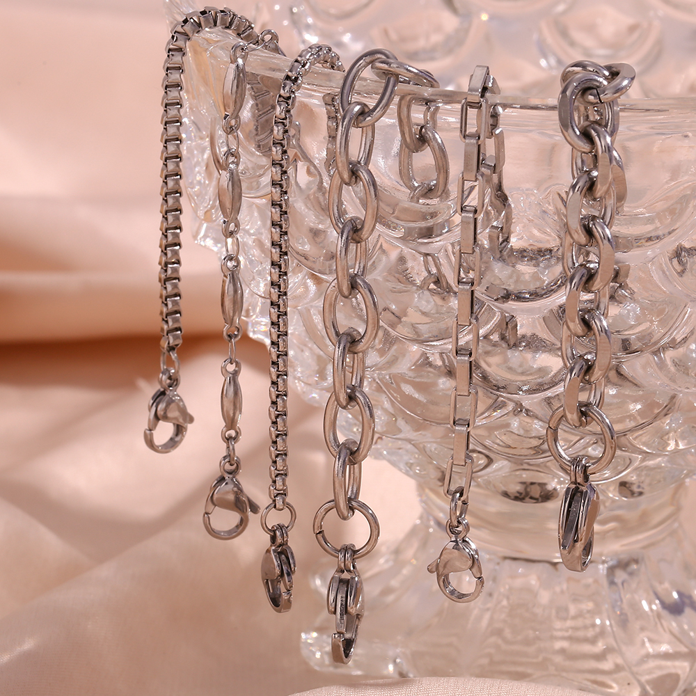 Style Simple Style Classique Ovale Acier Inoxydable Femmes Bracelet De Cheville display picture 1