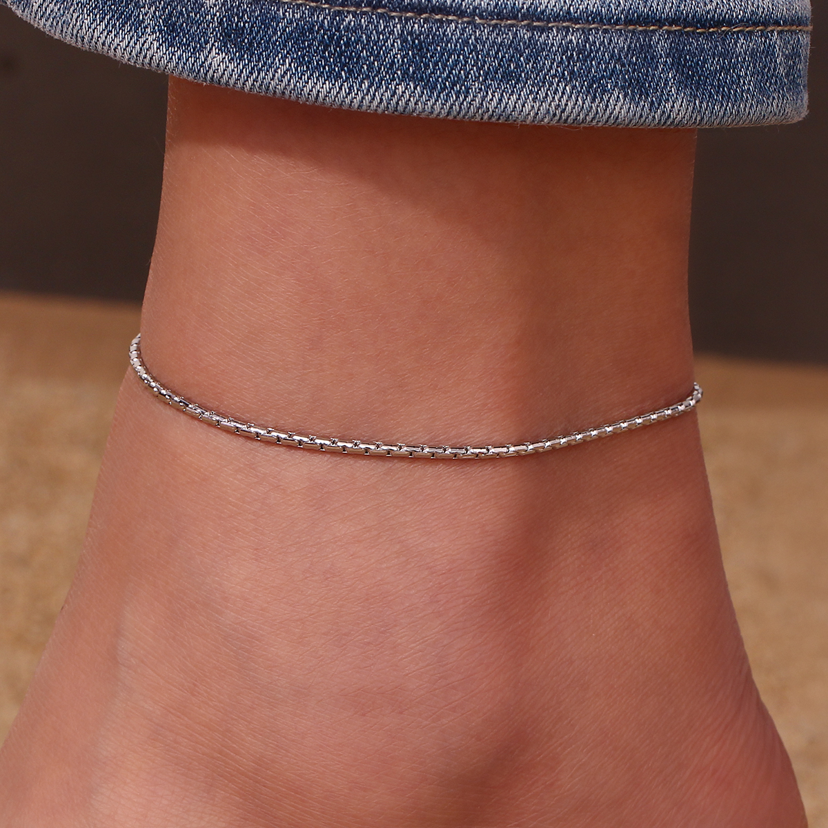 Simple Style Classic Style Oval Stainless Steel Women's Anklet display picture 11