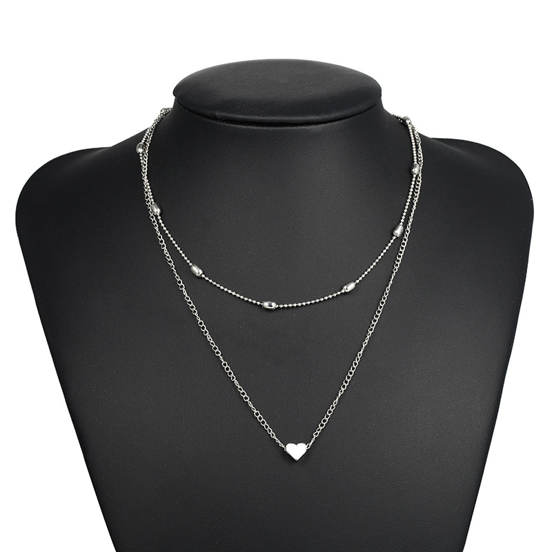 Simple Style Classic Style Heart Shape Alloy Wholesale Layered Necklaces display picture 2