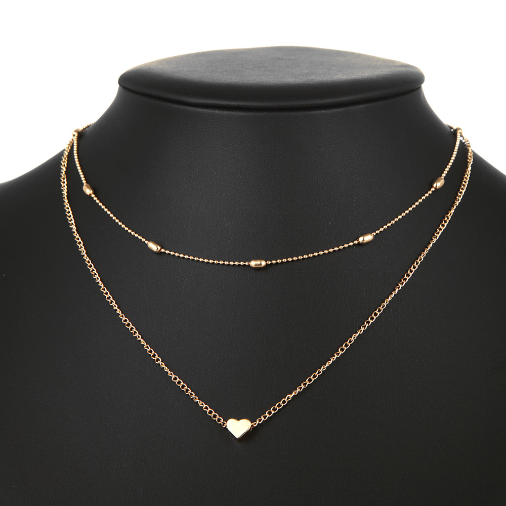 Simple Style Classic Style Heart Shape Alloy Wholesale Layered Necklaces display picture 6