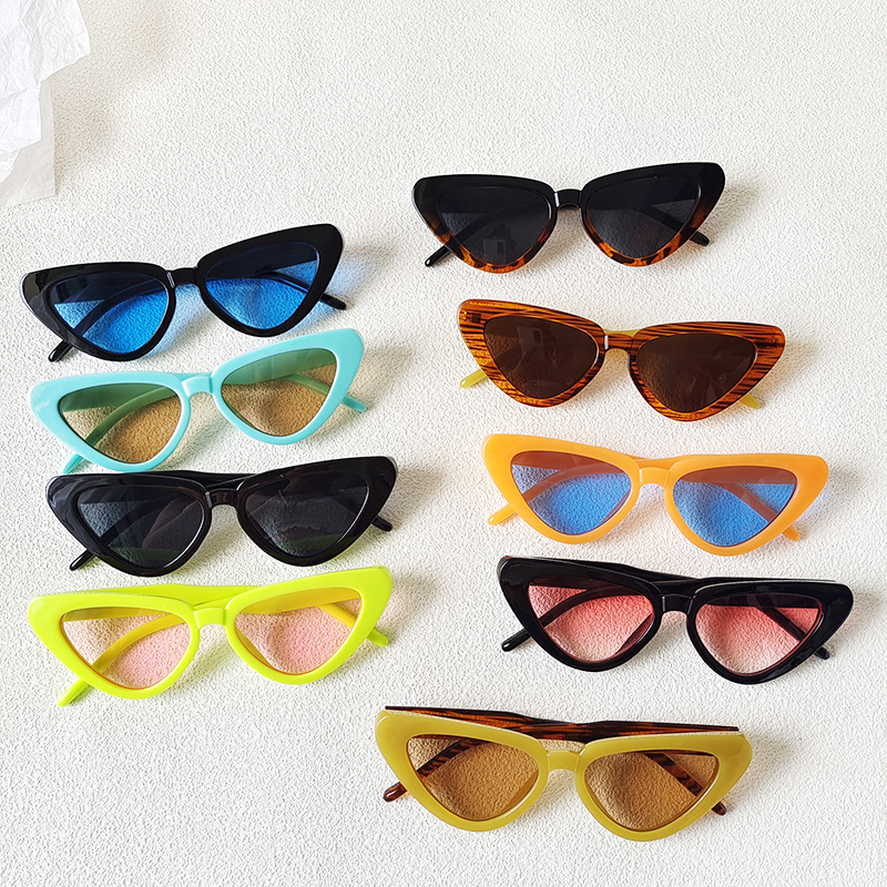 Retro Sweet Commute Solid Color Pc Resin Cat Eye Full Frame Women's Sunglasses display picture 4