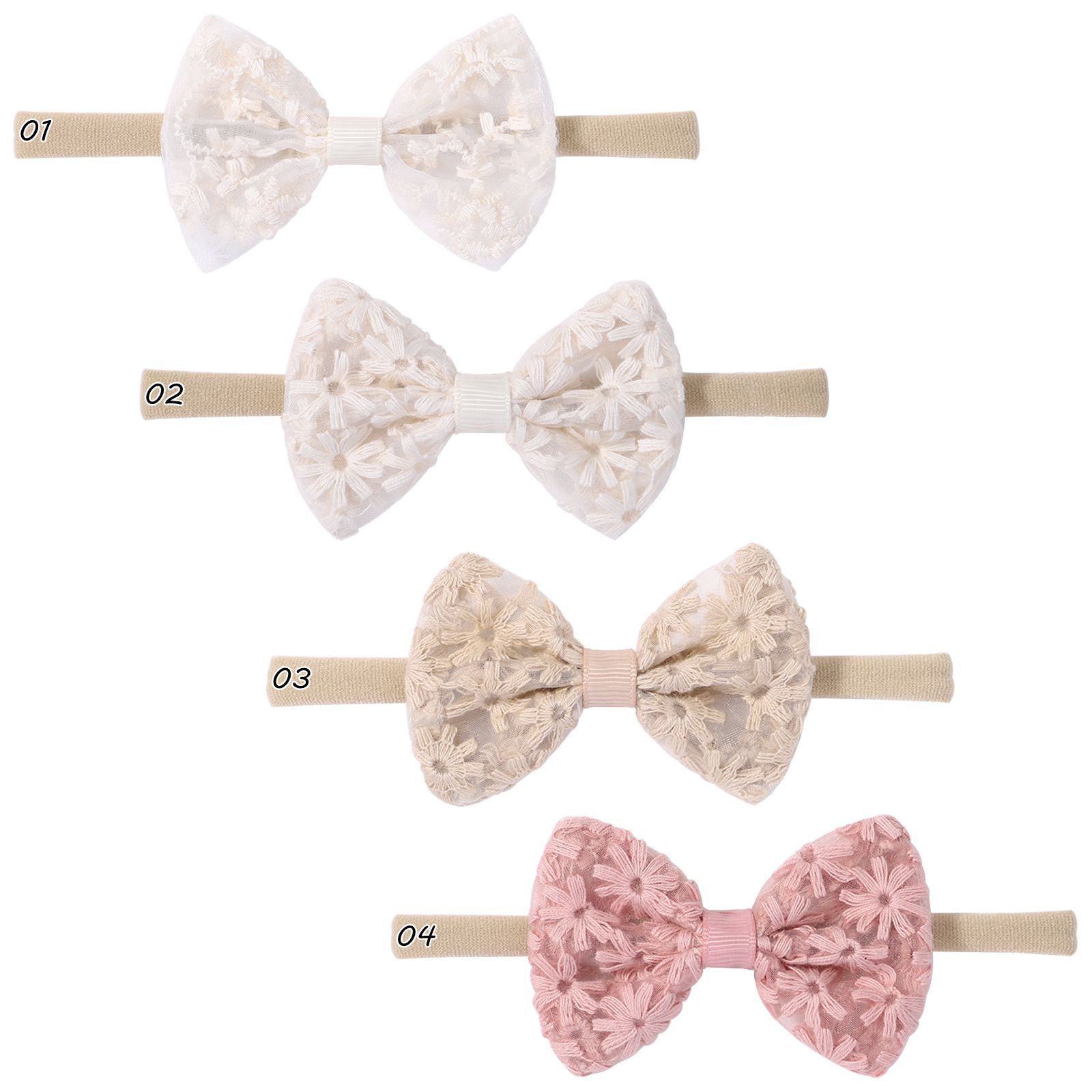 Casual Cute Flower Bow Knot Polyester Hair Band display picture 3