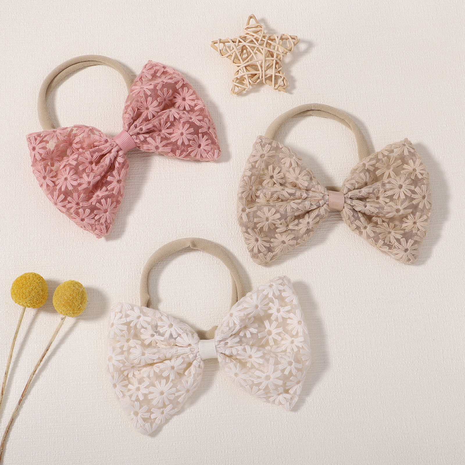 Casual Cute Flower Bow Knot Polyester Hair Band display picture 10