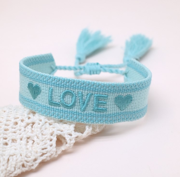Wholesale Jewelry Casual Basic Bohemian Letter Heart Shape Polyester Bracelets display picture 1