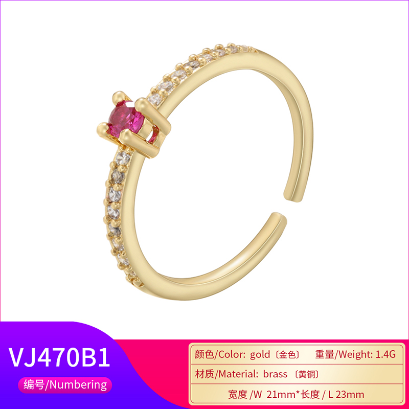 Elegant Luxurious Star Copper Plating Inlay Zircon 18k Gold Plated Open Rings display picture 25