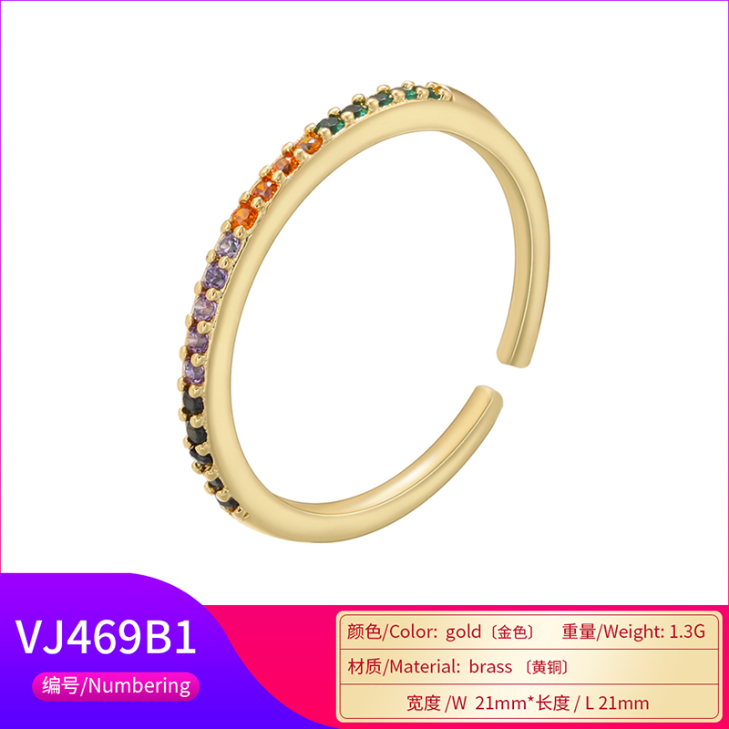 Elegant Luxurious Star Copper Plating Inlay Zircon 18k Gold Plated Open Rings display picture 24